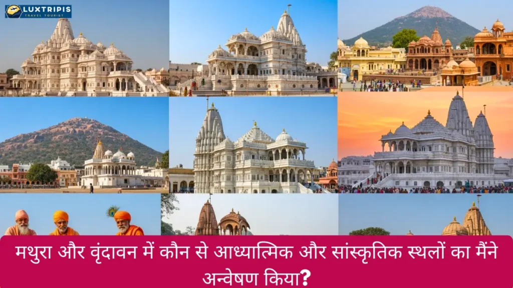 मथुरा और वृंदावन में कौन से आध्यात्मिक और सांस्कृतिक स्थलों का मैंने अन्वेषण किया?