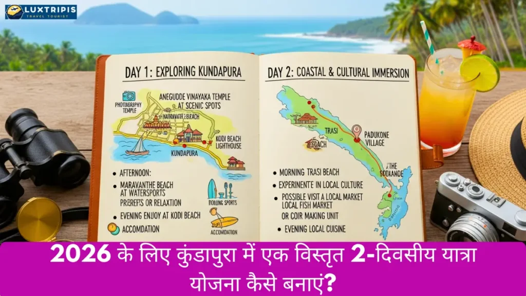 2026 के लिए कुंडापुरा में एक विस्तृत 2-दिवसीय यात्रा योजना कैसे बनाएं?