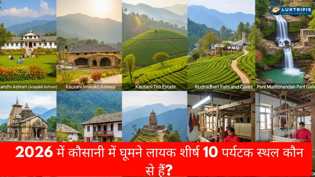 2026 में कौसानी में घूमने लायक शीर्ष 10 पर्यटक स्थल कौन से हैं?