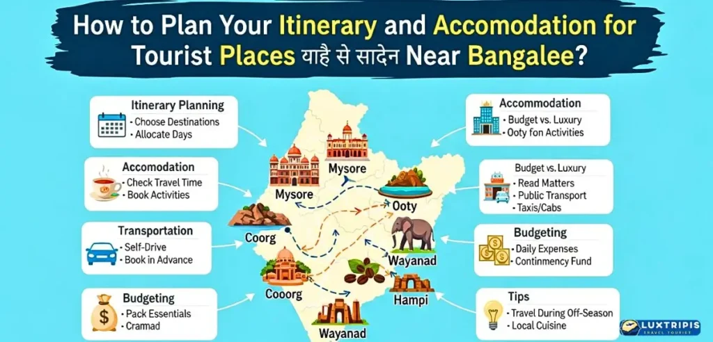 How to Plan Your Itinerary and Accommodation for Tourist Places Near Bangalore?