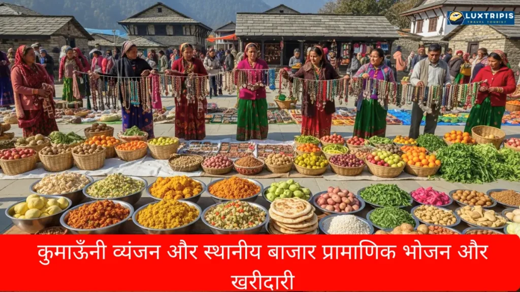 कुमाऊँनी व्यंजन और स्थानीय बाजार प्रामाणिक भोजन और खरीदारी
