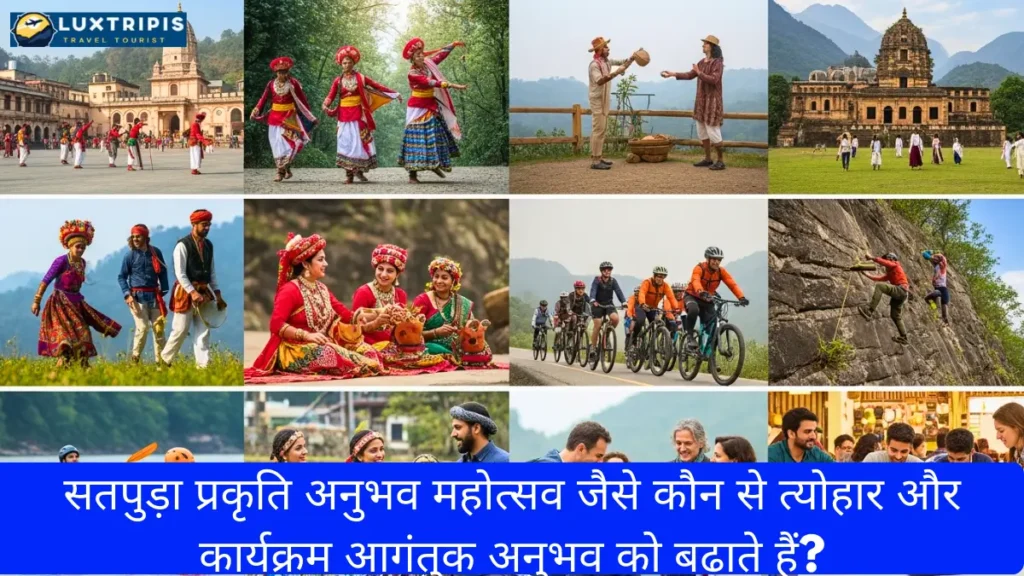 सतपुड़ा प्रकृति अनुभव महोत्सव जैसे कौन से त्योहार और कार्यक्रम आगंतुक अनुभव को बढ़ाते हैं?