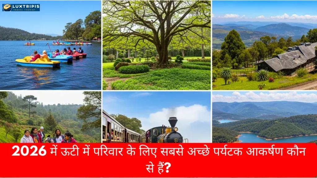 2026 में ऊटी में परिवार के लिए सबसे अच्छे पर्यटक आकर्षण कौन से हैं?