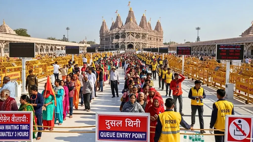 200 KM में Ayodhya Darshan और Tourist Places! Booking, Timings और Route Map की पूरी जानकारी 2026 यहाँ देखें 3 Ayodhya Ram Mandir Darshan Waiting Time and Crowd Management 2026