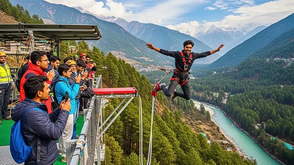 Manali में Bungee Jumping कितने मीटर की Height से होती है Charges Timings और Booking Tips 2026 3 Bungee Height Real Truth